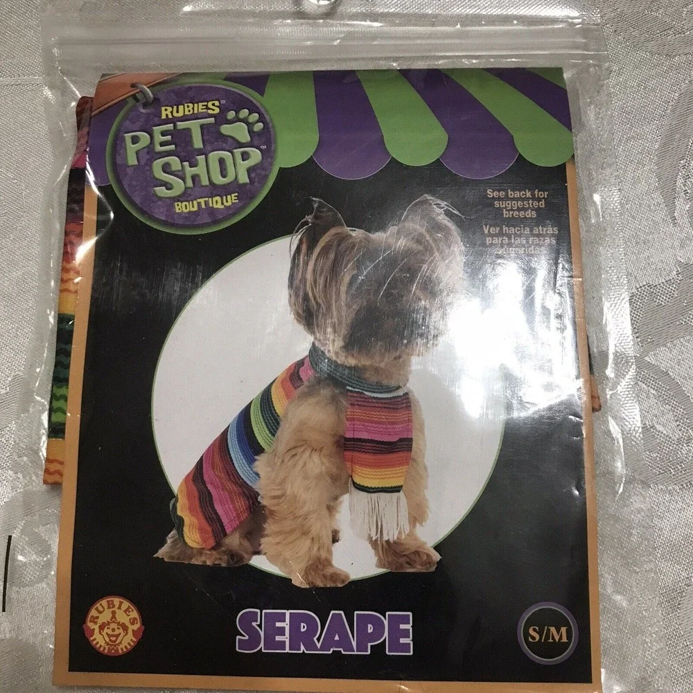 Rubies Pet Shop Boutique Dog Serape Size S/M